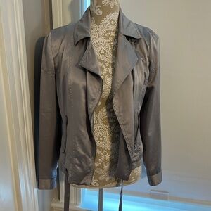 Armani exchange size small silver jacket zippers